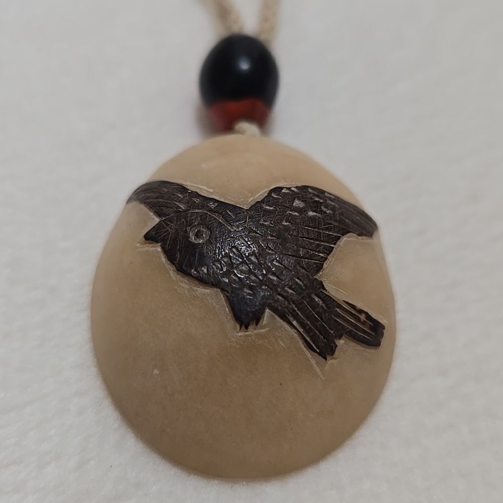 Native Hand Carved Necklace - Picture 2 of 7
